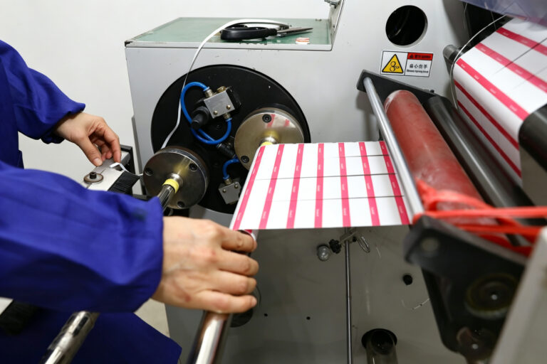 worker is doing die cutting.