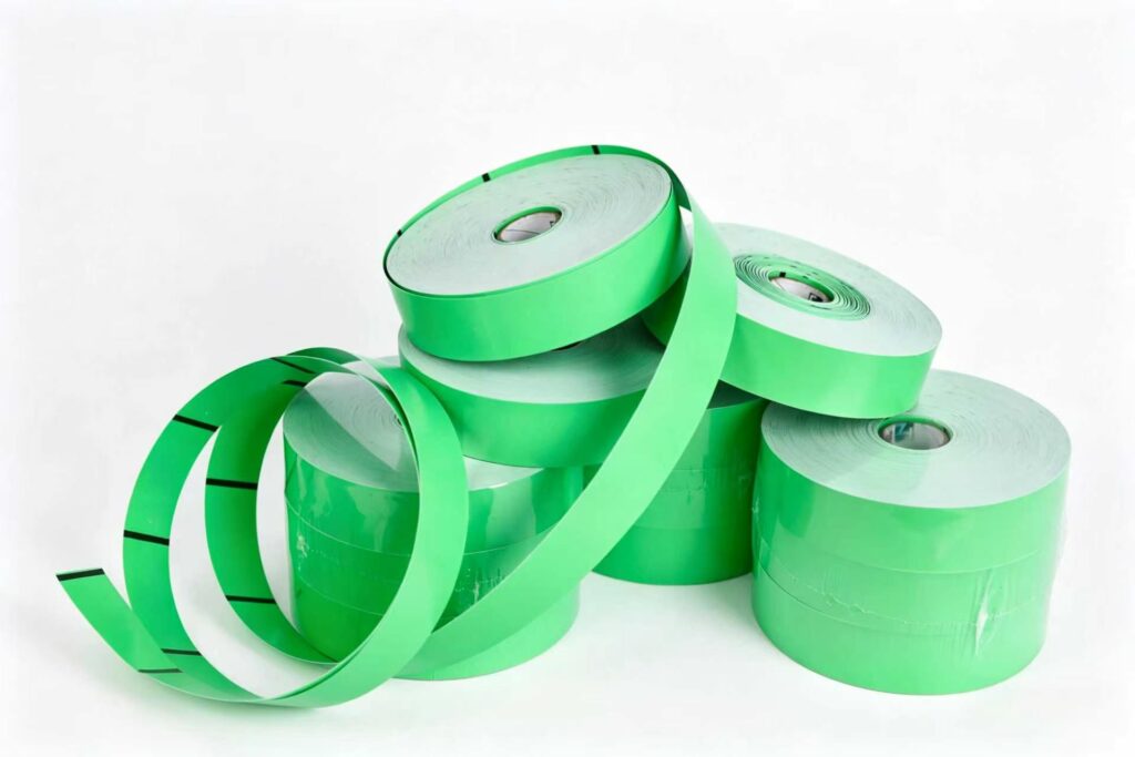 colored thermal labels/tags- light green