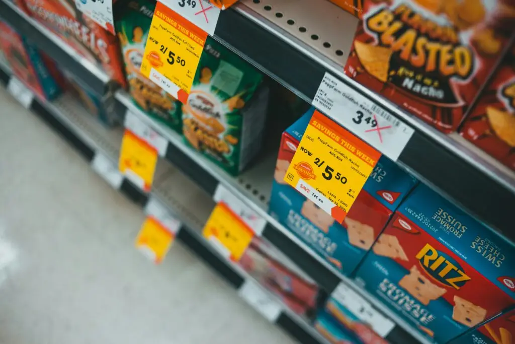 sample of thermal labels for price labels.
