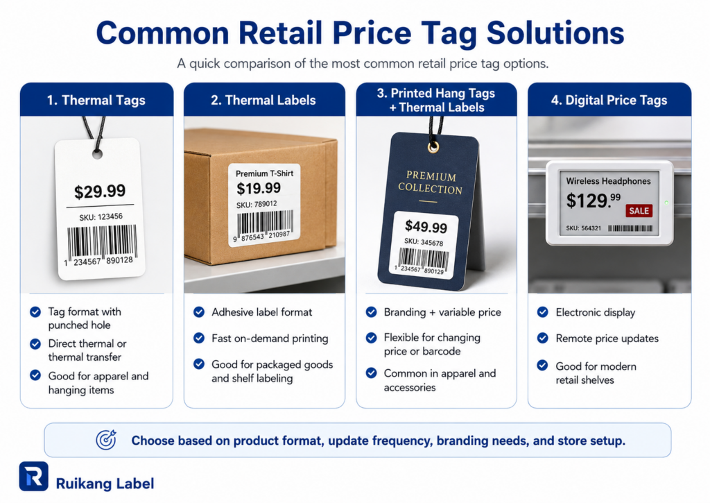 Retail Price Tags: Common Solutions, Use Cases, and Buying Tips for Retail Stores retail price tags common solutions diagram